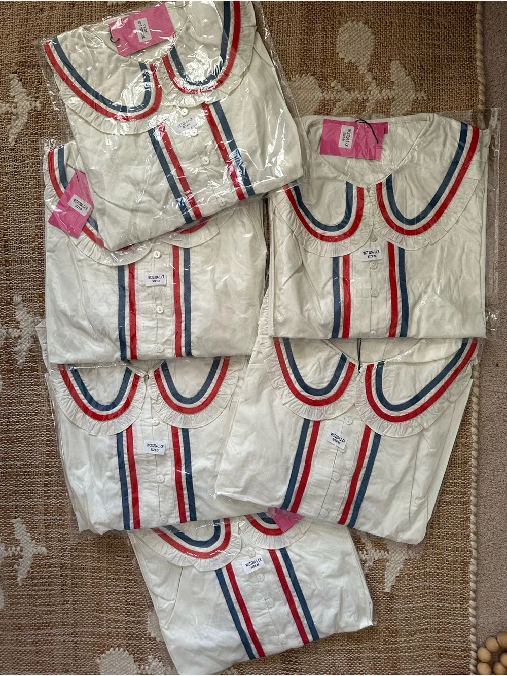 NWT Americana Ribbon Blouses Red White Blue 4th of July Tuckernuck XS S M L - Picture 7 of 7